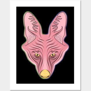 red maned wolf face Posters and Art